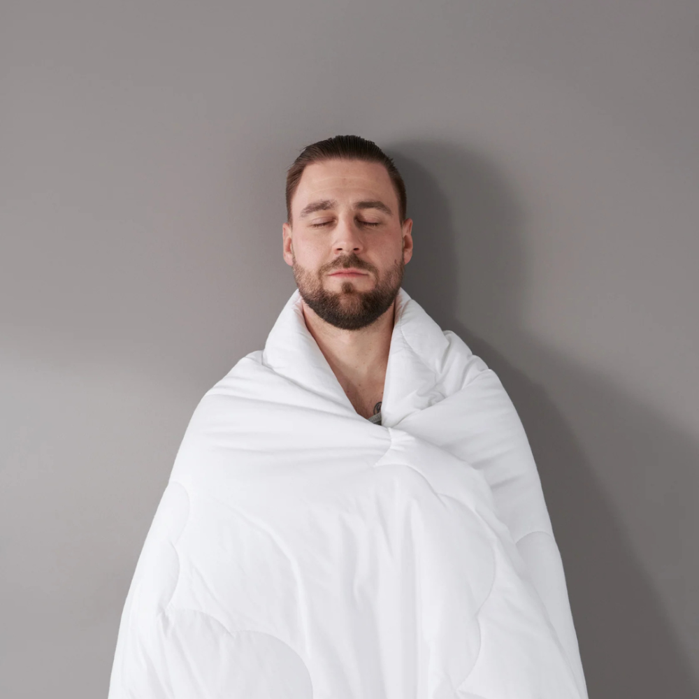 Antklodė „Familon Original Double Duvet“. Žieminės antklodės, 230x210 cm. Paprasto dizaino balta antklodė su švelniu paviršiumi familon