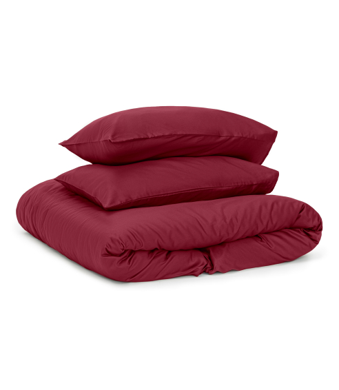 Premium satino patalynės komplektas „Maroon“. Satino patalynė