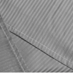 Premium satino patalynės komplektas „Grey stripe 3 mm“. Satino patalynė, 200x220 cm