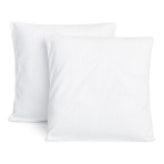 Dekoratyvinių pagalvėlių užvalkalai „White stripes“ 2 vnt.. Balta patalynė