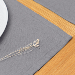 Stalo padėkliukai „Linen grey“ 4vnt.. Lininės staltiesės, 30x45 cm