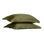 Premium satino pagalvių užvalkalai „Moss green“. Pagalvių užvalkalai 50x70