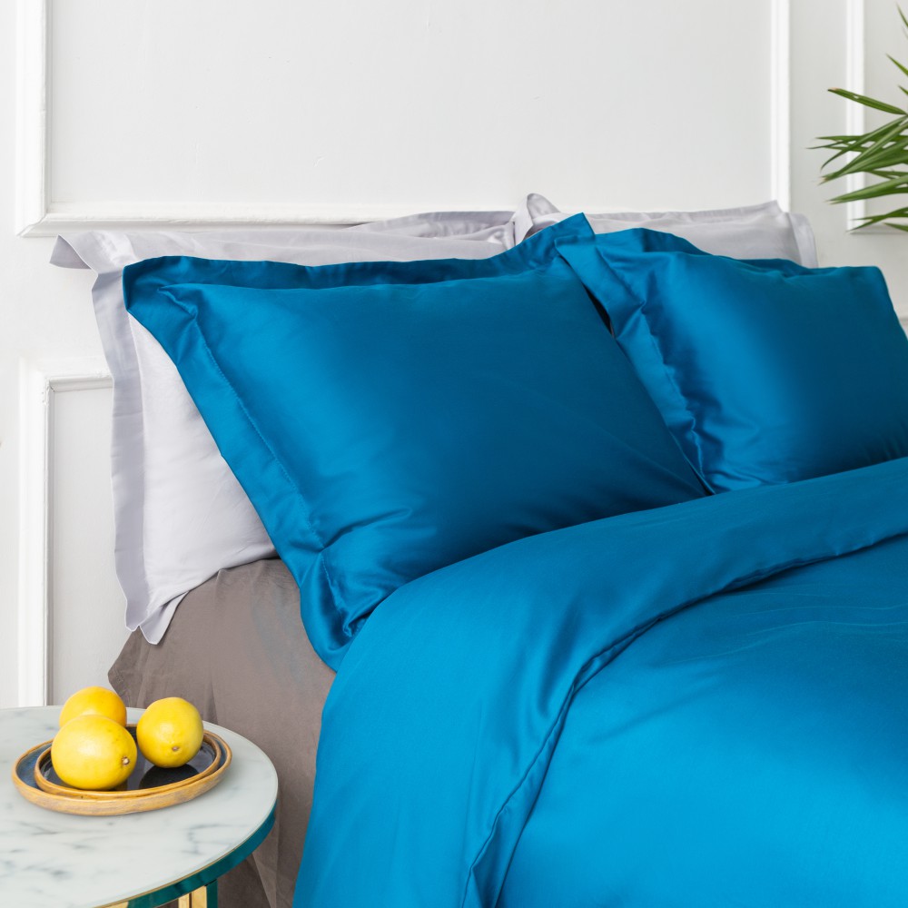Premium satino pagalvių užvalkalai „Turquoise“ 2 vnt., 40x60 cm, 50x60 cm