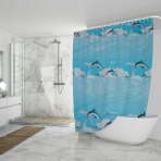 Vonios užuolaidos „Dolphin“. Vonios užuolaidos, 180x180 cm 