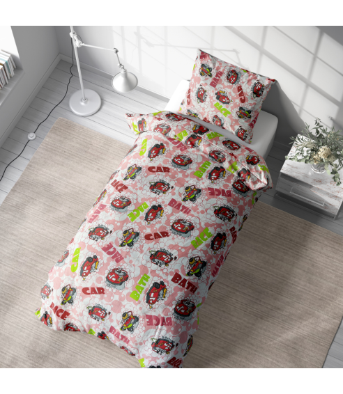 Vaikiškas patalynės komplektas „Bath red”. Vaikiška patalynė