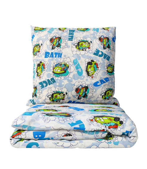 Laste voodipesu komplekt "Bath blue". Beebi voodipesu