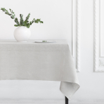Staltiesė „Linen grey“. Lininės staltiesės, 140x140 cm, 140x300 cm