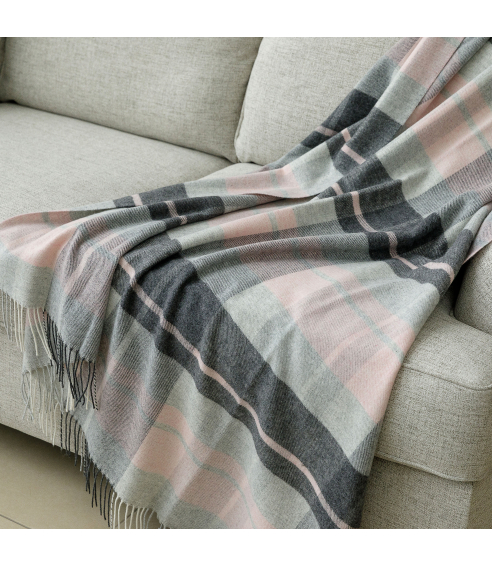 Pledas „Tartan pink“. Pledai