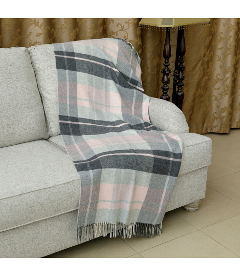 Pledas „Tartan pink“. Pledai