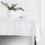 Staltiesė „Linen white“. Lininės staltiesės, 140x200 cm, 140x240 cm, 140x300 cm