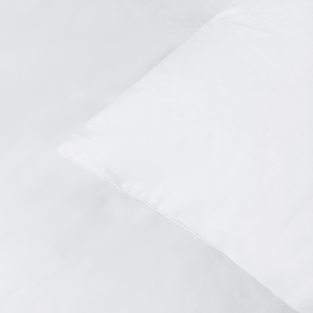 Premium satino patalynės komplektas „White“. Satino patalynė, 140x200 cm, 200x200 cm, 200x220 cm, 220x240 cm