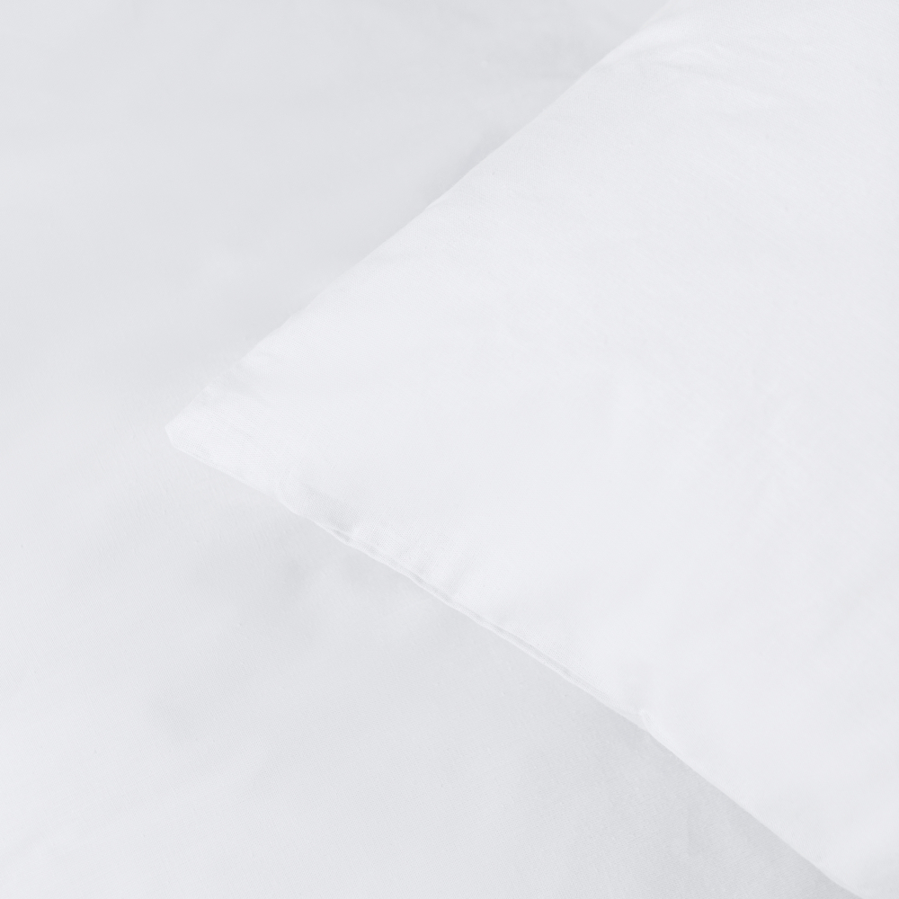 Premium satino patalynės komplektas „White“. Satino patalynė, 140x200 cm, 200x200 cm, 200x220 cm