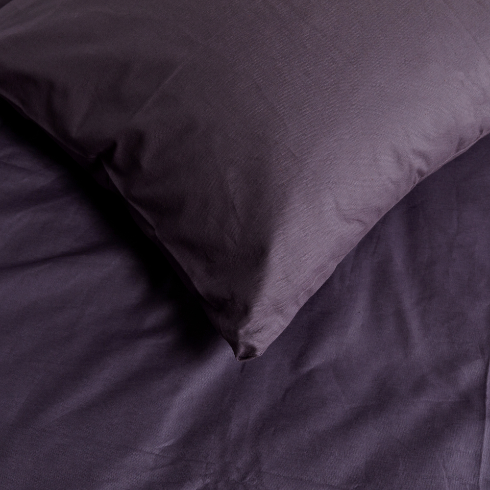 Patalynės komplektas „Classic dark purple“. Medvilninė patalynė, 160x200 cm