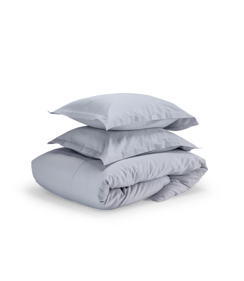 Premium satino patalynės komplektas „Classic grey“. Satininė patalynė