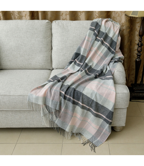 Pledas „Tartan pink“. Pledai
