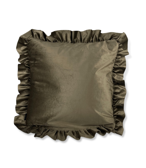 Dekoratyvinių pagalvių užvalkalai „Green Ruffle“ 1 vnt.