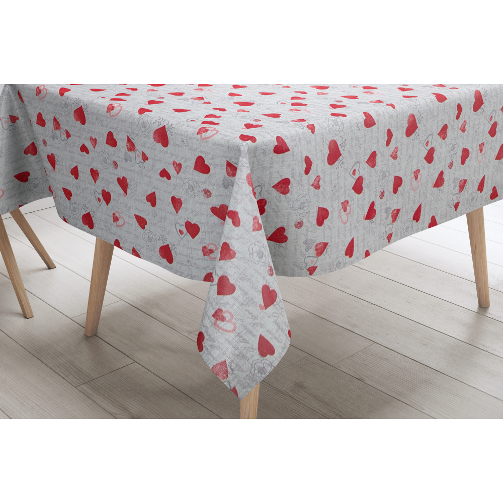 Staltiesė „Hearts“. Medvilninės staltiesės, 140x180 cm, 140x300 cm
