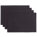 Stalo padėkliukai „Linen black“ 4vnt.. Lininės staltiesės, 30x45 cm
