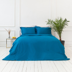 Premium satino patalynės komplektas „Turquoise“. Satininė patalynė, 140x200 cm, 150x200 cm, 160x200 cm, 180x200 cm, 200x200 cm, 200x220 cm, 220x240 cm