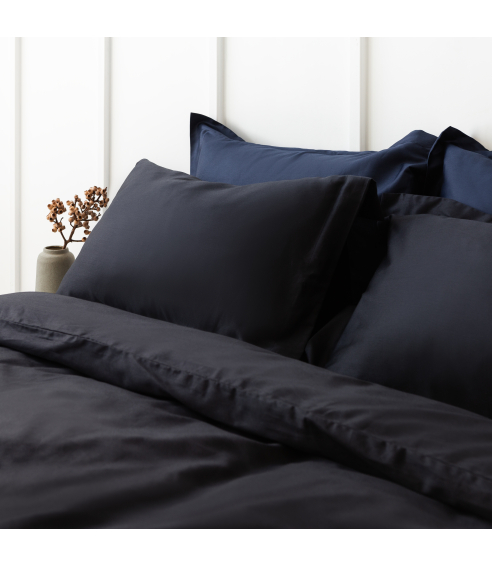 Premium satino patalynės komplektas „Midnight“. Satininė patalynė