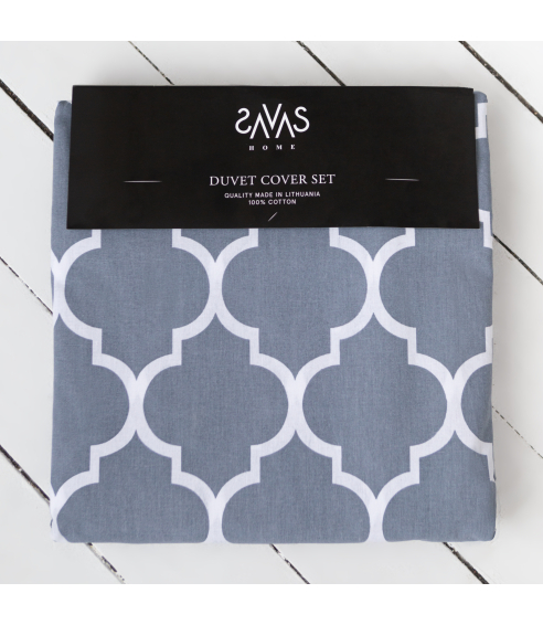 Patalynės komplektas „Morocco grey“. Medvilninė patalynė