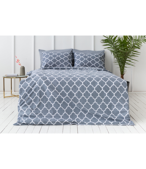 Patalynės komplektas „Morocco grey“. Medvilninė patalynė