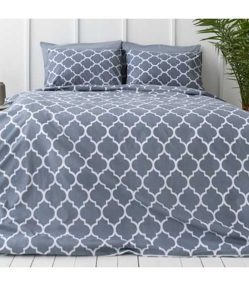 Patalynės komplektas „Morocco grey“. Medvilninė patalynė