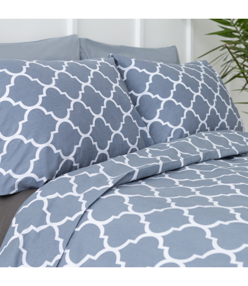 Patalynės komplektas „Morocco grey“. Medvilninė patalynė