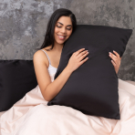 Šilkinis pagalvės užvalkalas „Onyx“. Šilko pagalvių užvalkalai, 40x60 cm, 50x60 cm, 60x60 cm, 70x70 cm