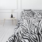 Patalynės komplektas „Zebra“. Medvilninė patalynė, 140x200 cm, 200x220 cm