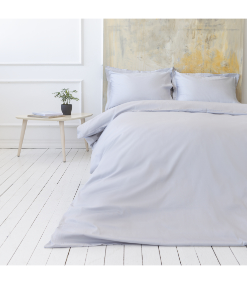Premium satino patalynės komplektas „Classic grey“. Satininė patalynė
