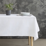Staltiesė „Linen white“. Lininės staltiesės, 140x200 cm, 140x240 cm, 140x300 cm