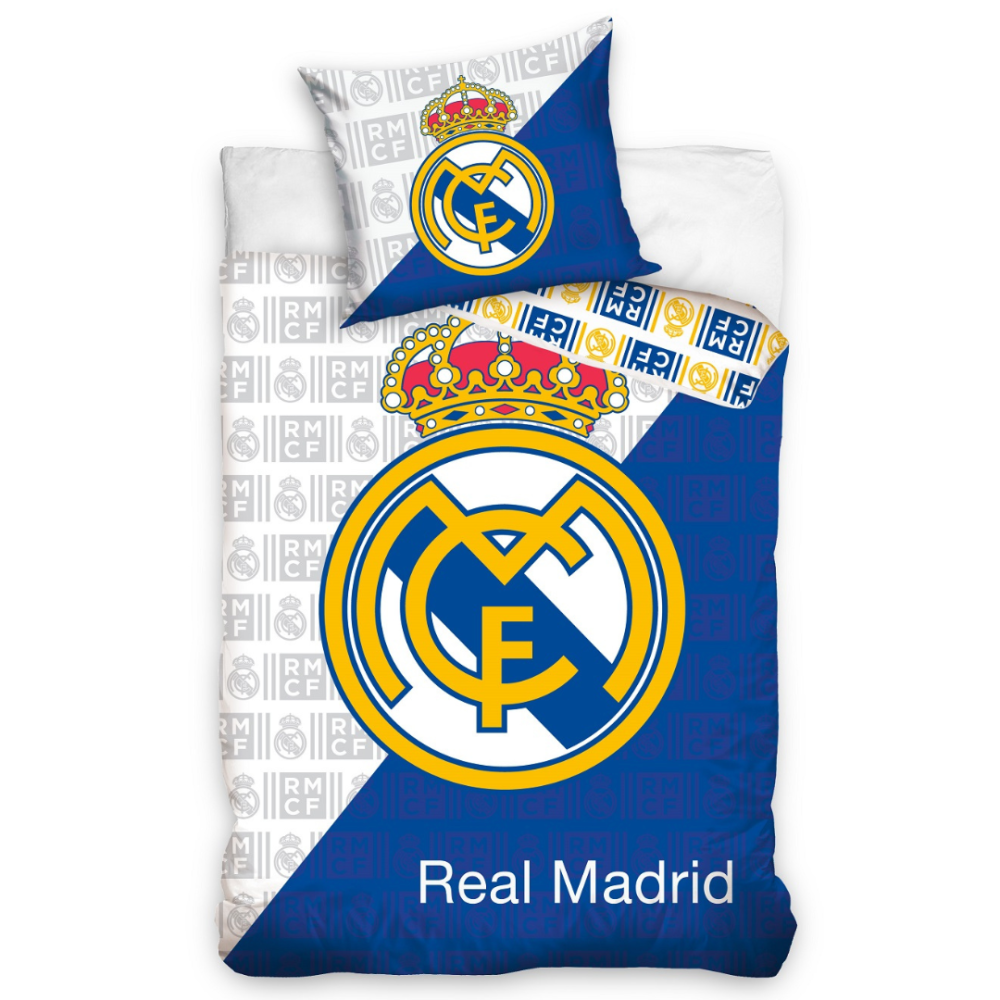 Patalynės komplektas „Real Madrid“. Medvilninė patalynė, 140x200 cm