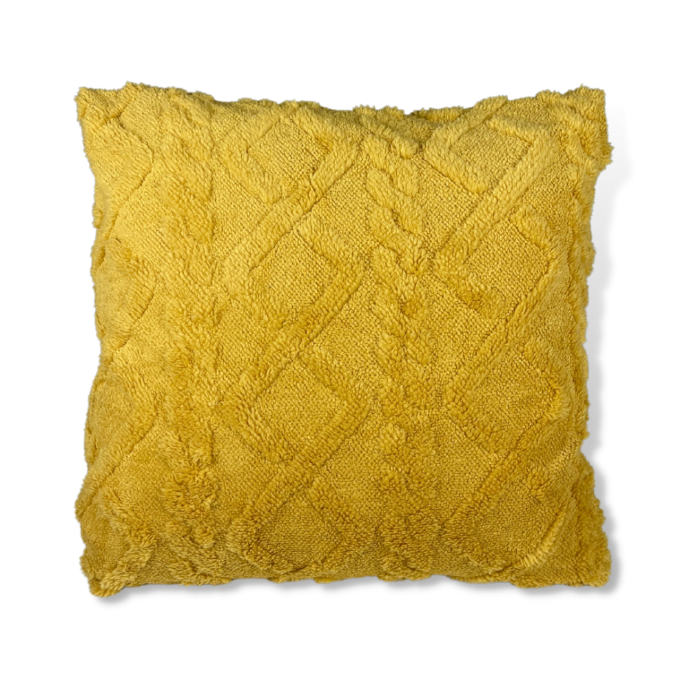 Dekoratyvinių pagalvių užvalkalai „Yellow Jacquard“ 1 vnt.. Dekoratyvinių pagalvių užvalkalai