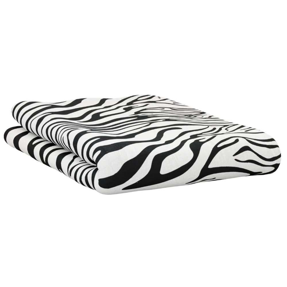 Medvilninė paklodė be gumos „Zebra“. Paklodės be gumos, 150x220 cm