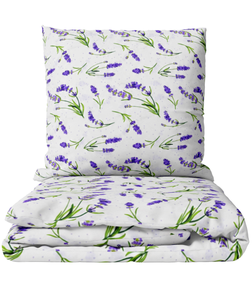Dvigulė patalynė „Lavender Breeze“. Medvilninė patalynė