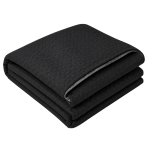 Dvipusė lovatiesė „Black trapuntino Bedspread“. Pledai, 170x250 cm, 200x250 cm. Juodos ir pilkos dvipusės lovatiesės paviršius dekoruotas subtiliu gilių stačiakampių raštu. Dvipusė lovatiesė „Black trapuntino Bedspread“. Pledai, 170x250 cm, 200x250 cm. Juodos ir pilkos dvipusės lovatiesės paviršius dekoruotas subtiliu gilių stačiakampių raštu.