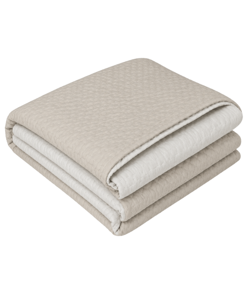 Dvipusė lovatiesė „Cream trapuntino Bedspread“. Pledai