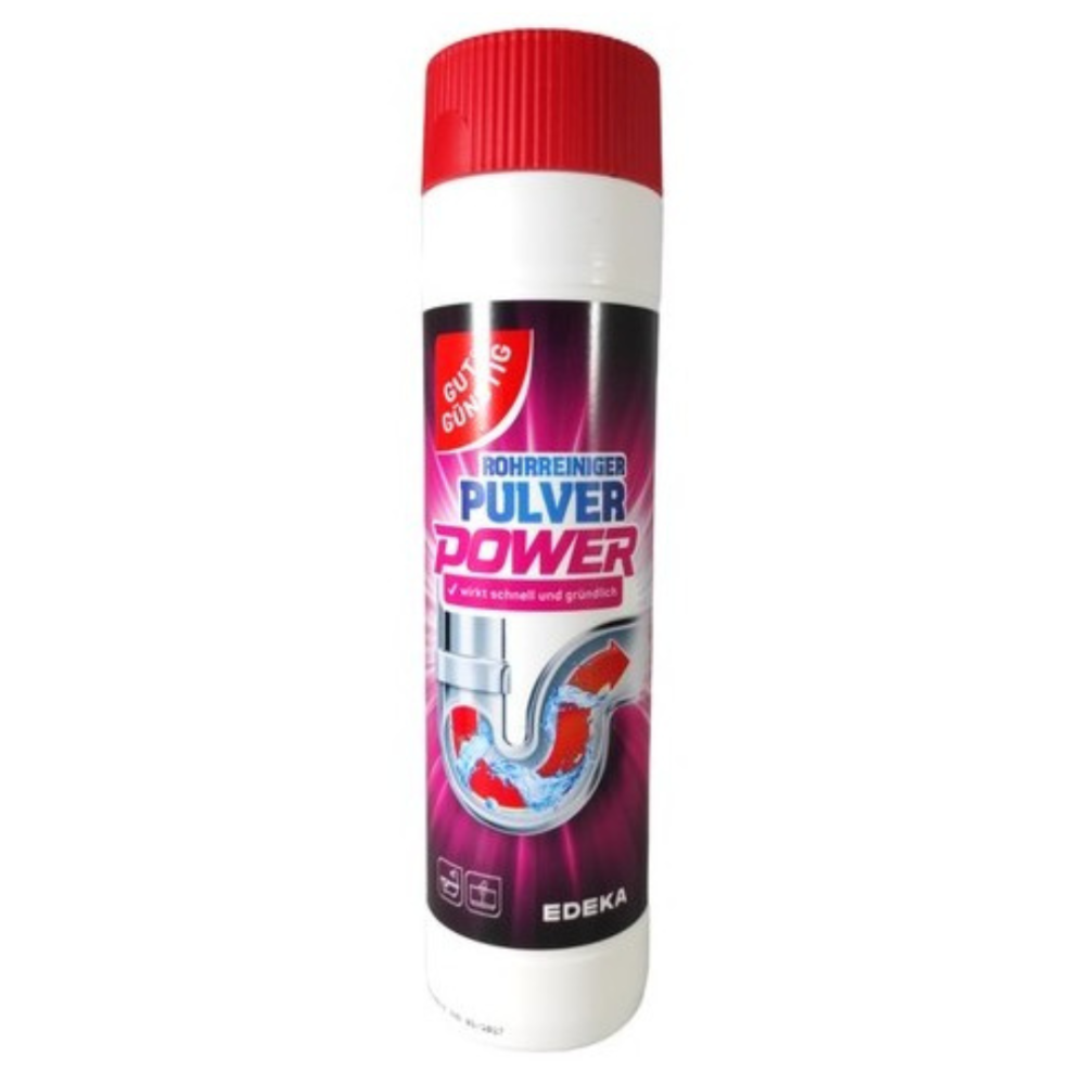 Kanalizacijos vamzdžių valiklis „Pipe cleaner Edeka pulver power“. Valikliai. Veiksmingos vamzdžių valymo granulės padeda suskaidyti riebalus ir užsikimšimus, todėl vamzdžiai išlieka švarūs ir sklandžiai teka.