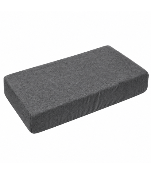 Frotinė paklodė su guma „Dark grey frote“. Paklodės su guma 90x200