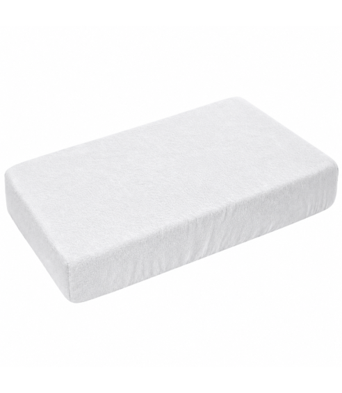 Frotinė paklodė su guma „White frote“. Paklodės su guma 90x200