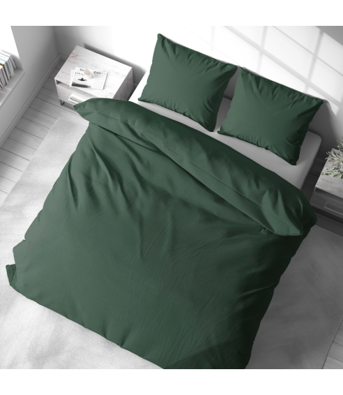 Lininė patalynė „Linen Dark Green“. Lininė patalynė