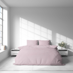Lininė patalynė „Linen Rose“. Lininė patalynė, 140x200 cm, 200x200 cm, 200x220 cm, 220x240 cm. Minimalistinis rožinis lininis patalynės komplektas be jokio rašto.