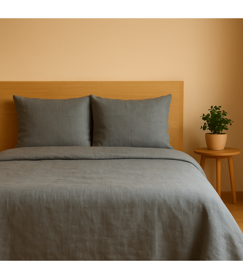 Lininė patalynė „Linen Grey oasis“. Lininė patalynė