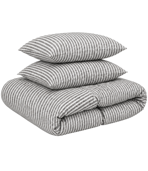 Lininė patalynė „Linen Grey Stripes“. Lininė patalynė