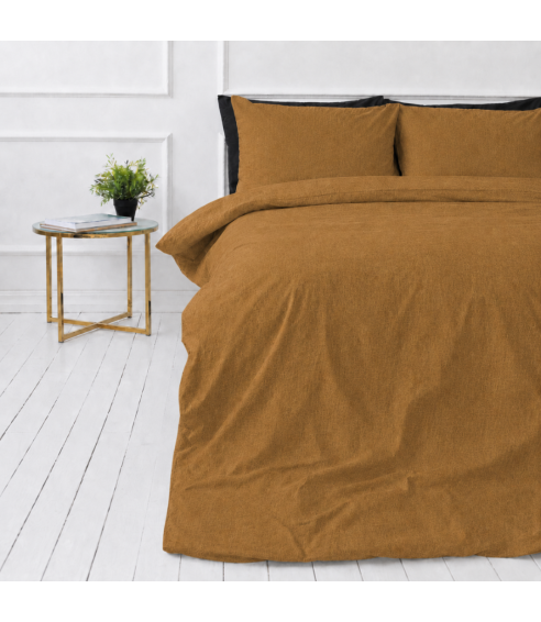 Lininė patalynė „Linen Mustard“. Lininė patalynė