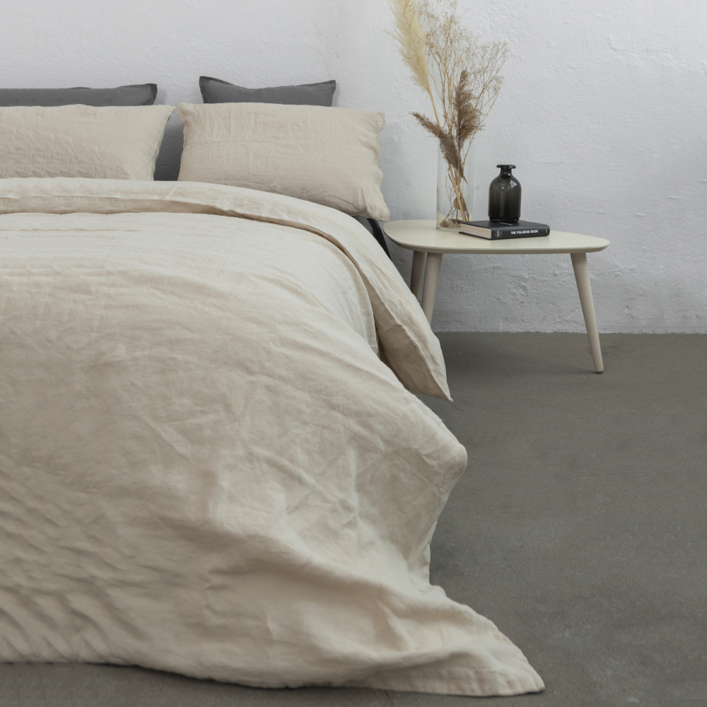 Lininė patalynė „Linen sepia“. Lininė patalynė, 140x200 cm, 150x200 cm, 160x200 cm, 180x200 cm, 200x200 cm, 200x220 cm, 220x240 cm