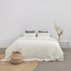 Lininė patalynė „Linen white“. Lininė patalynė, 140x200 cm, 200x200 cm, 200x220 cm, 220x240 cm