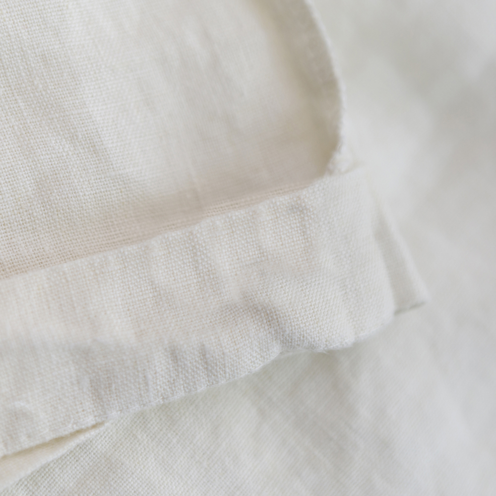 Lininė patalynė „Linen white“. Lininė patalynė, 140x200 cm, 200x200 cm, 200x220 cm, 220x240 cm