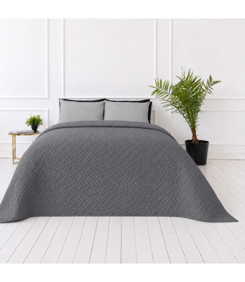 Lovatiesė „Bedspread Graphite“. Pledai